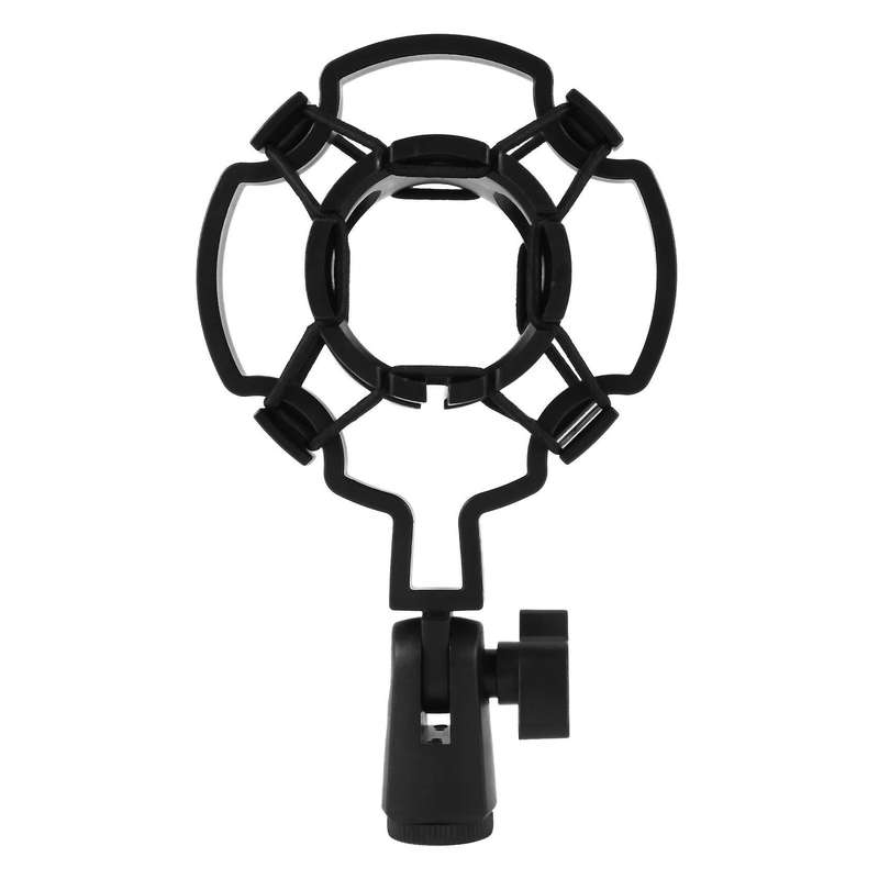 Load Mic Microphone Shock Mount Clip Holder Stand Radio Black