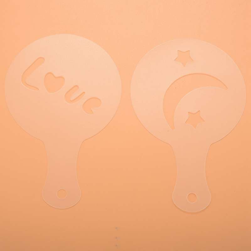 16 Pcs Nw Fashion Cappuccino Coffee Stencils Template Strew Pad Duster Spray
