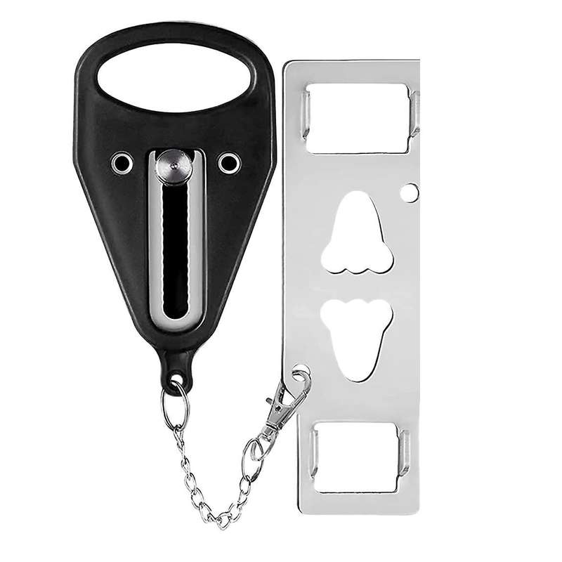 Portable Door Locks for Travel Door Lock Security Devices Black