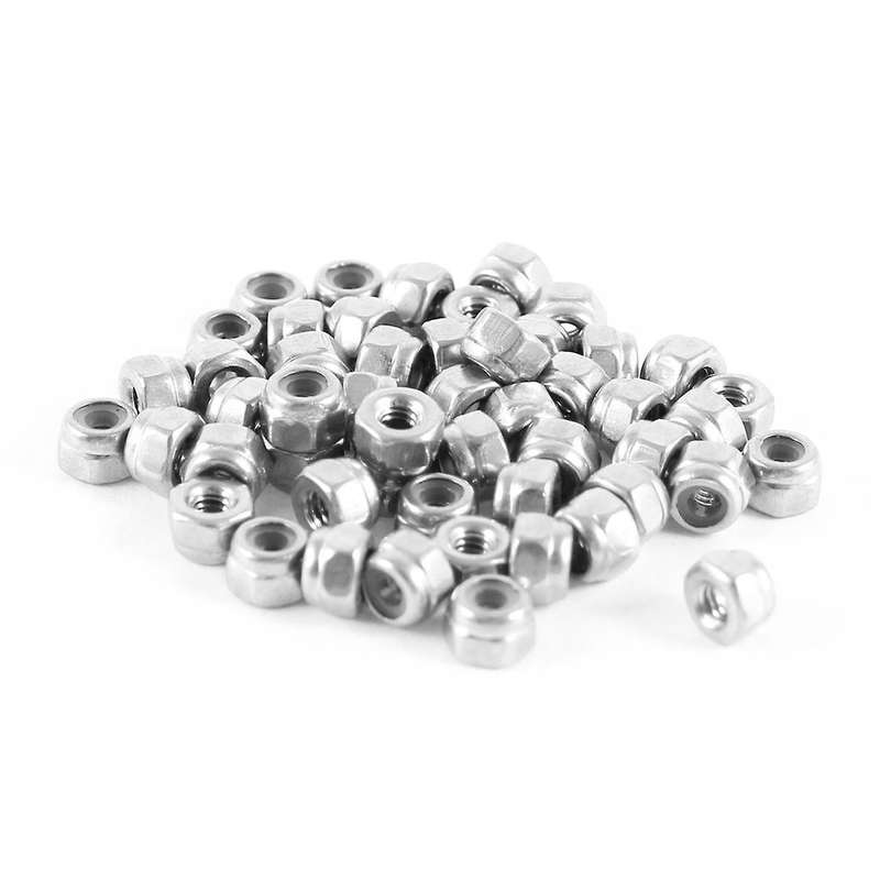 50 Pcs 304hc Stainless Steel Hardware Hex Locknut M2 A2-70