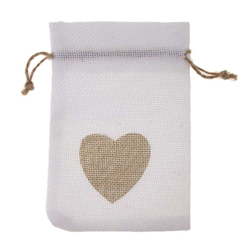 12pcs Chinese Style Linen Bag Candy Bag Sachet Bundle Bag White