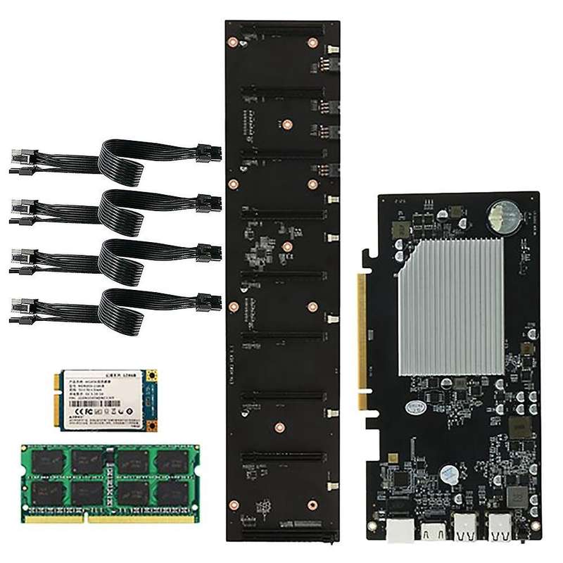 Eth-hsw3 Btc Mining Motherboard with 128g Ssd+8g Ddr3 Ram+power Cord