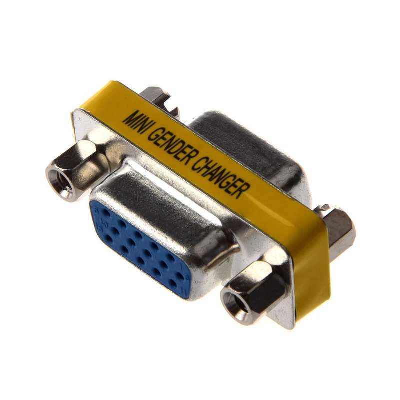 Hd15 (vga) Female / Hd15 (vga) Female, Vga Mini Gender Changer (for Pc)