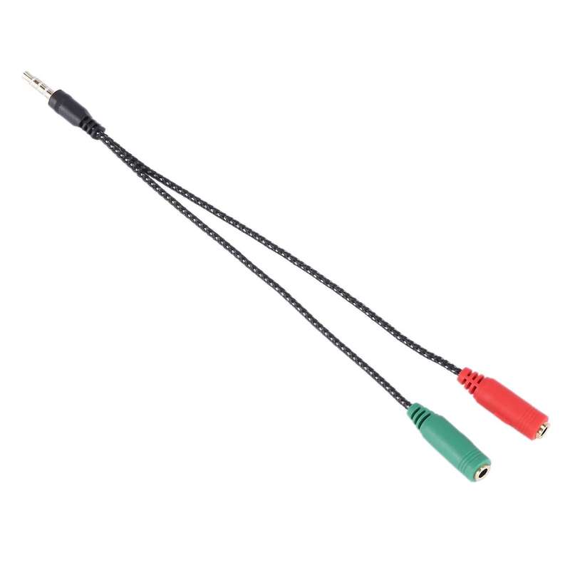 1 Pcs Cable Adapter 2 In 1 Splitter 4 Pole 3.5mm Audio Cable for Pc