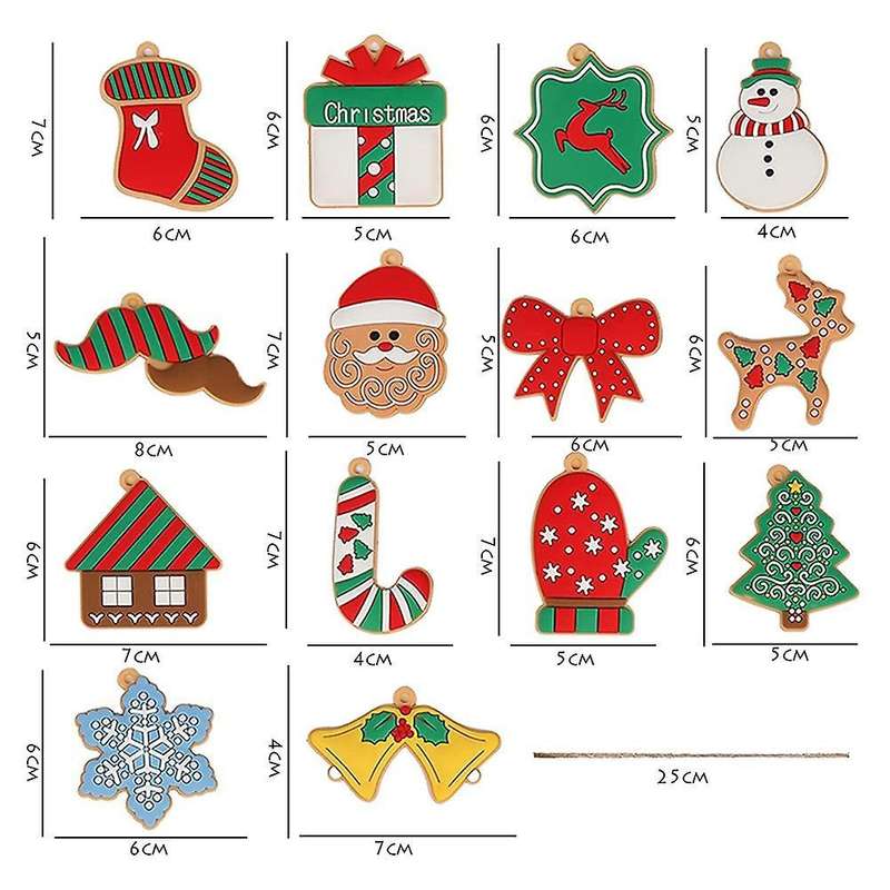 14pcs Christmas Decorations,christmas Tree Gingerbread Man