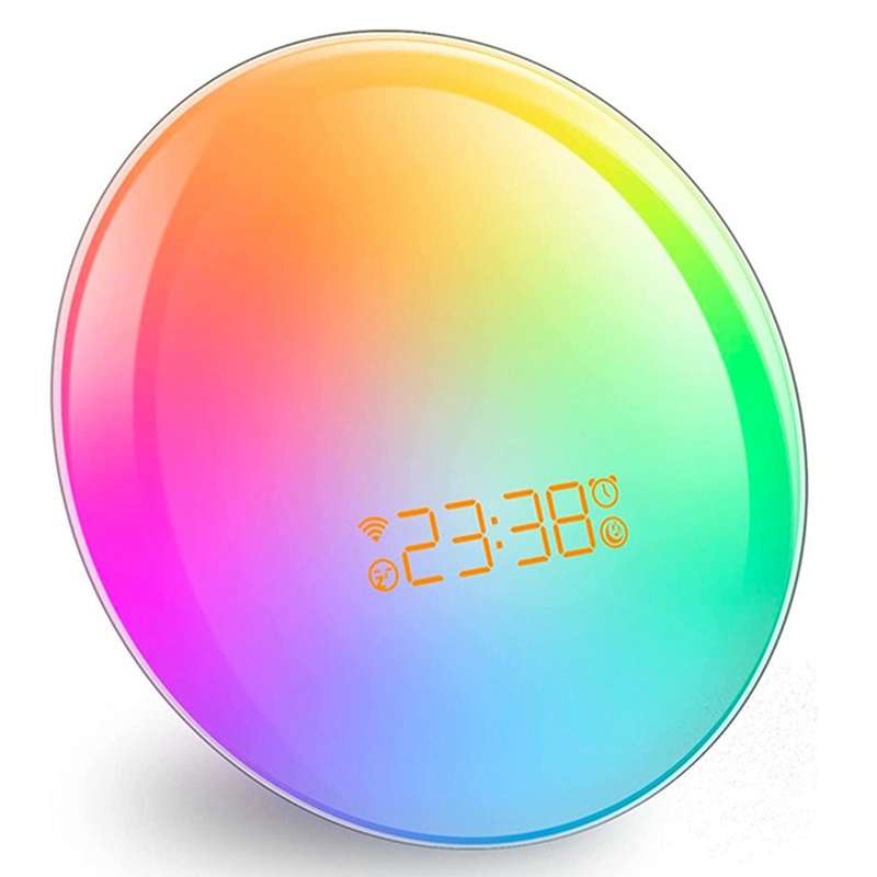 Sunrise Alarm Clock for Bedrooms, Colorful Lights Clock for Bedroom
