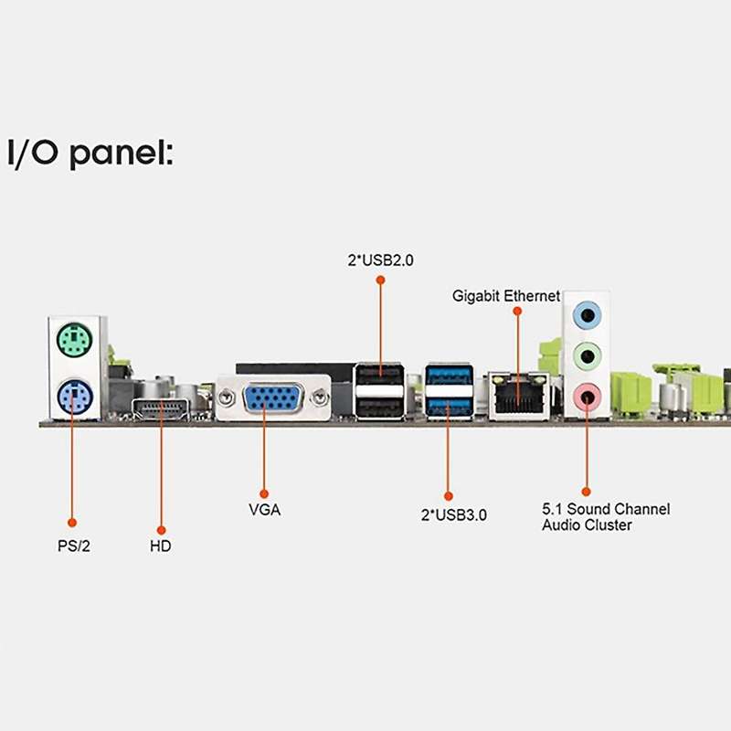 B250 Btc Motherboard with G3900 Cpu+switch Cable Support Vga+hd