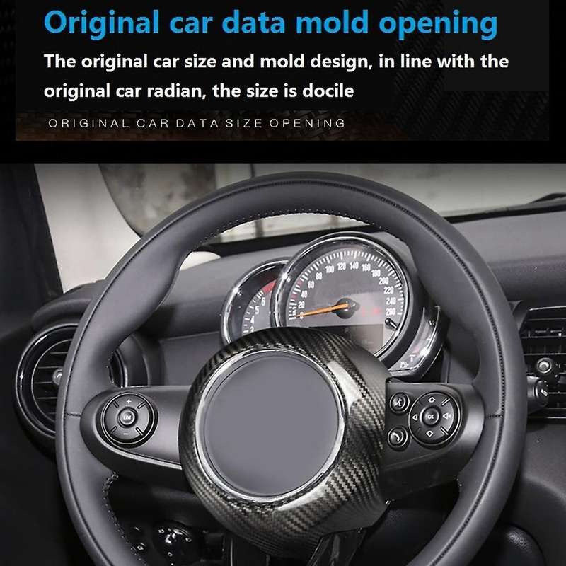 Real Carbon Fiber Steering Wheel Cover Frame Trim Air Bag Lid Cover