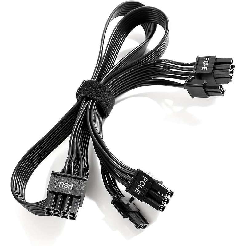 Psu Vga Male to Dual Pcie 8 (6+2) Pin Male Pcie Gpu Power Cable