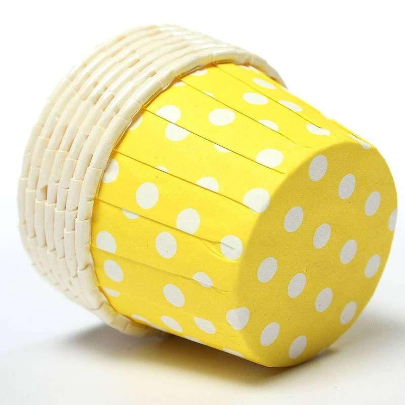 100x Cupcake Wrapper Paper Cake Case Baking Cups Liner Muffin Yellow