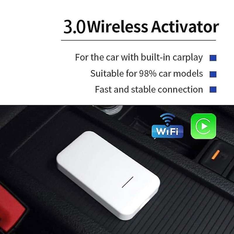 For Factory Wired Carplay Cars, Upgrade Wired to Wireless (white)