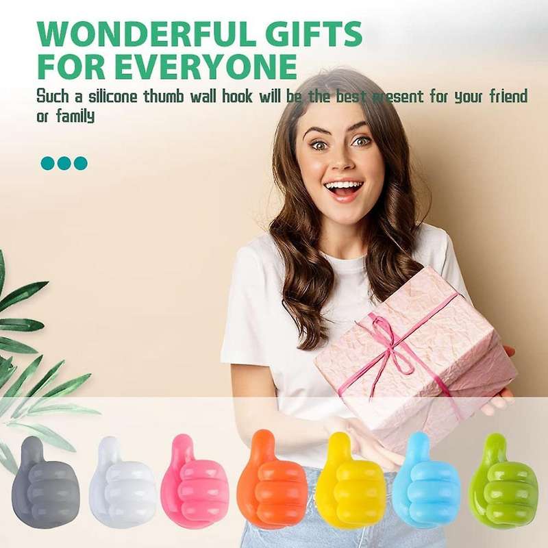 14 Pcs Thumb Wall Hook Creative Self Adhesive for Storing Data Cables