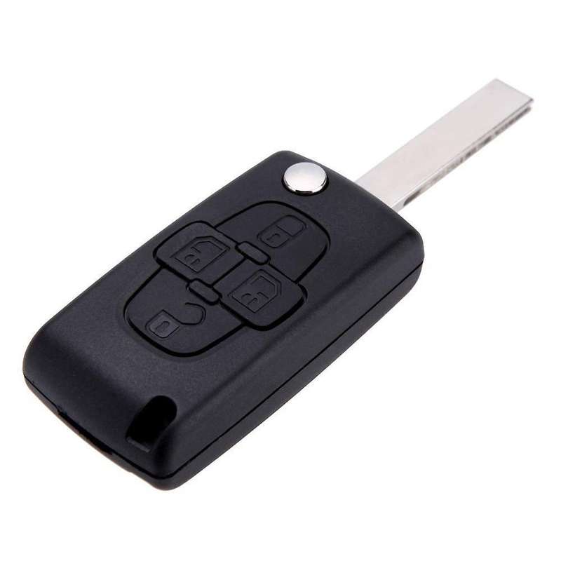 4 Buttons Car Key Keyless Fob Case Shell for Peugeot 1007 Citroen C8
