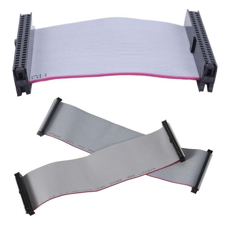 2pcs 2.54mm 40-pin Female to Female Ide Pata Flat Ribbon Cable 20cm