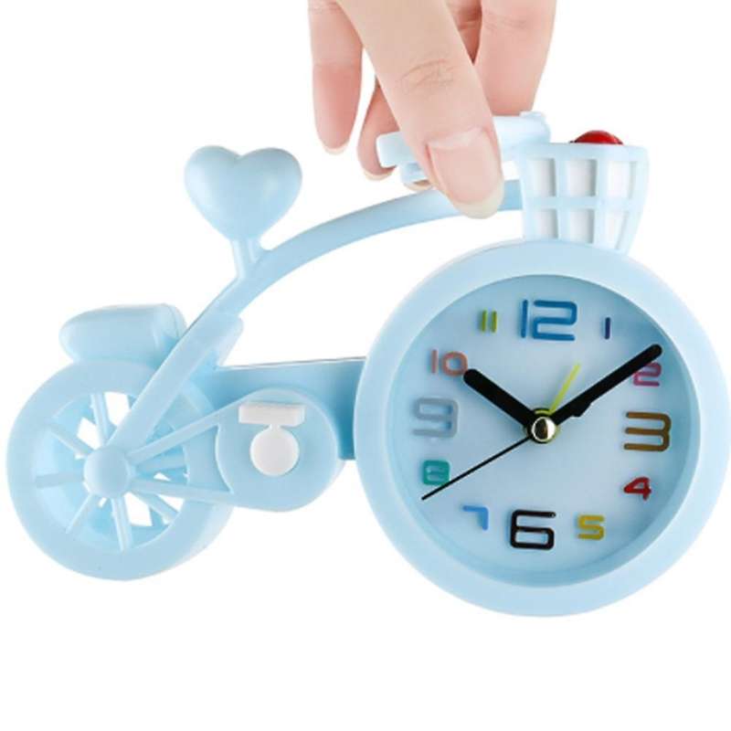 Cartoon Bike Shape Alarm Clock for Boys Girls Bedroom Table Clocks