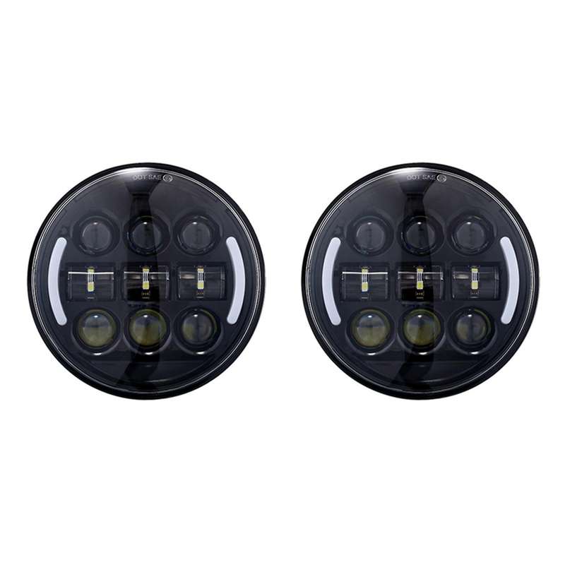 45w 5.75 Inch Motorcycle Headlight Round with Drl Turn Signal Light