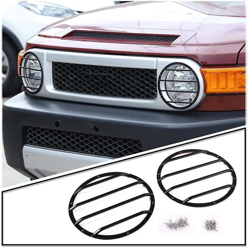 Headlight Guards Cover Trim Accessories for Toyota Fj Cruiser,black