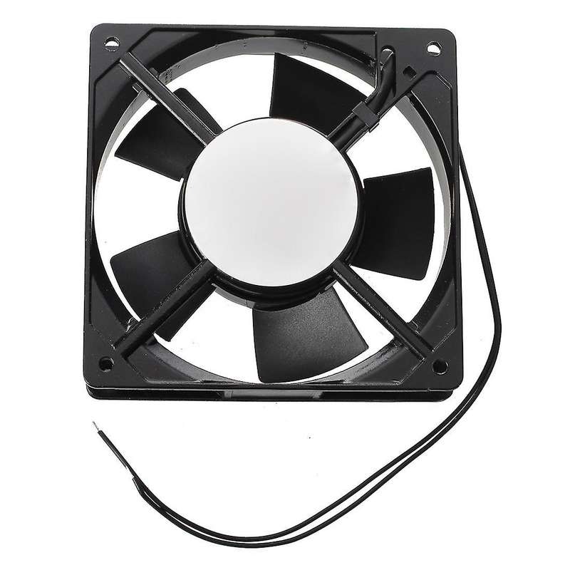 Black Plastic Housing Dc 24v Cpu Cooling Fan W Metal Finger Guards