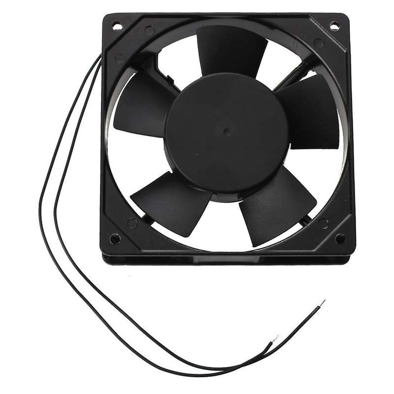 Black Plastic Housing Dc 24v Cpu Cooling Fan W Metal Finger Guards