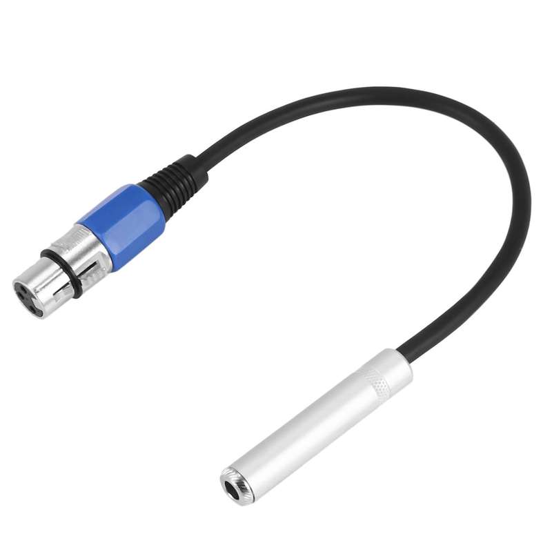Plug 6.35mm Trs to Xlr Male Female Cable 3 Pin Female Socket Adapter