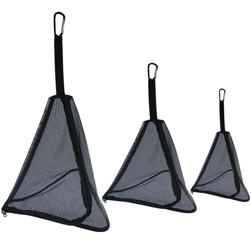 Outdoor Storage Net Triple-cornered Foldable Grid Drain with Hook S