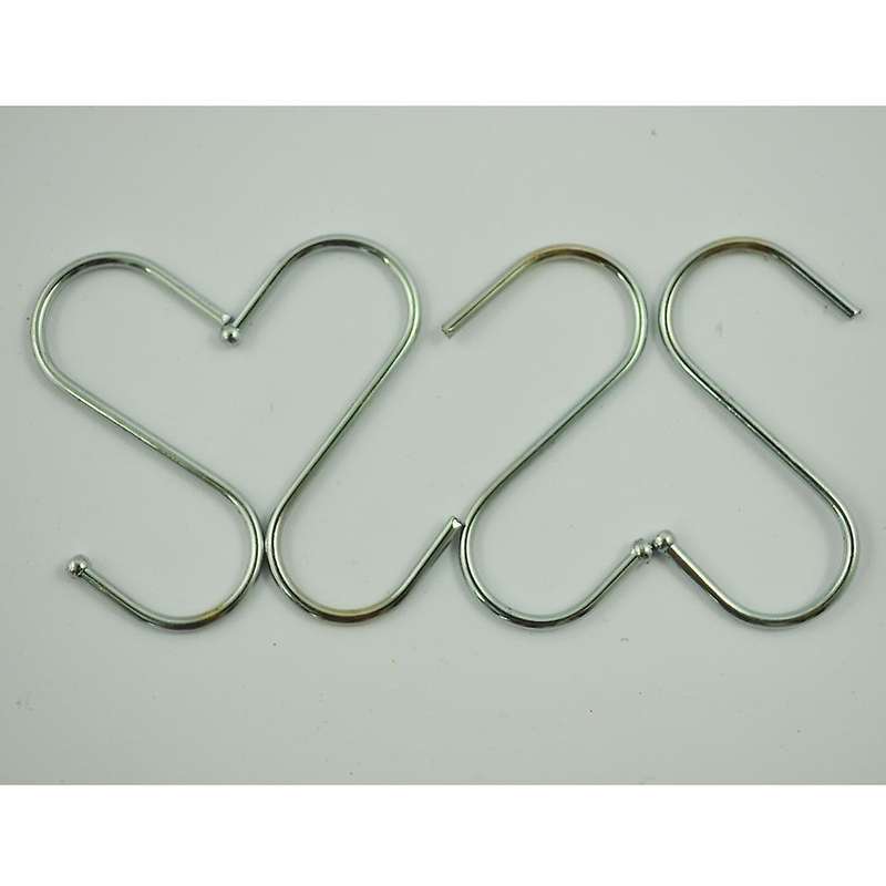 4 Pcs Scarf Apparel Punch Cup Bowl S Shaped Metal Hooks Hangers