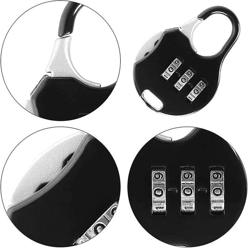 8 Pcs Mini Padlock 3 Digit Combination Lock for Luggage Backpacks