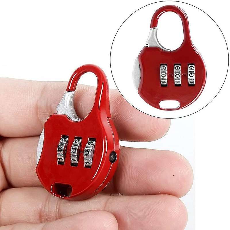 8 Pcs Mini Padlock 3 Digit Combination Lock for Luggage Backpacks