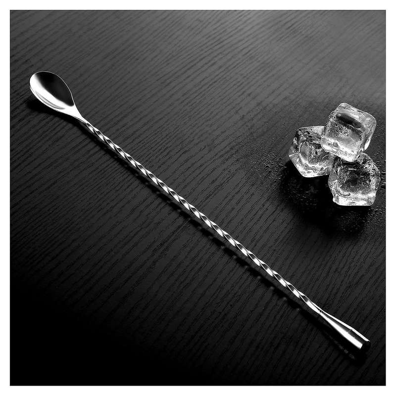 12 Inches Stainless Steel Spiral Pattern Bar Cocktail Shaker Spoon