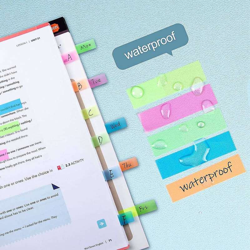 Sticky Note Flags,1200 Pcs Total,pack Of 10 Color Tabs,strip Tabs