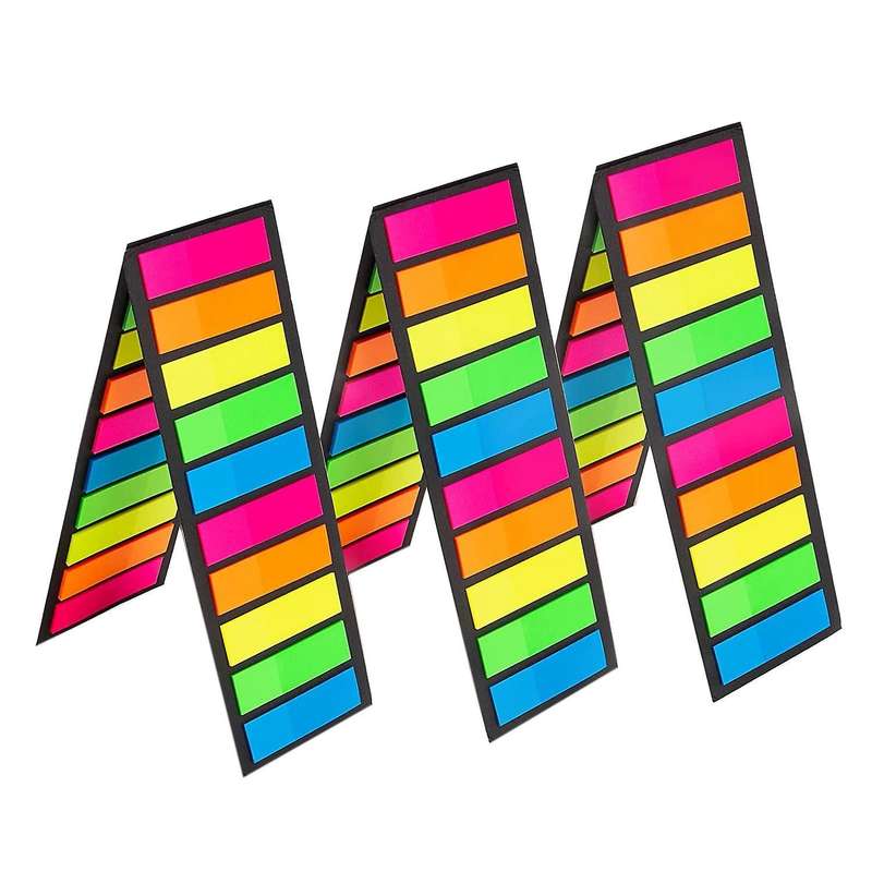 Sticky Note Flags,1200 Pcs Total,pack Of 10 Color Tabs,strip Tabs