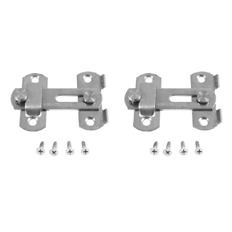 2x Hasp Latch Metal Hasp Latch Lock Sliding Door Lock for Window