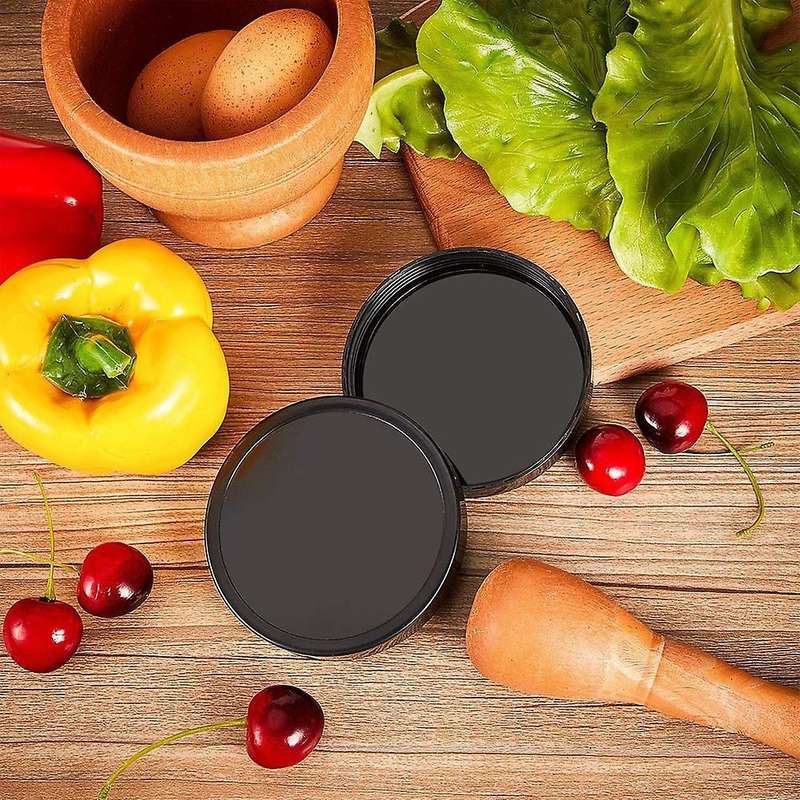 4 Pack Black Plastic Stay Fresh Lid Parts for Magic 250w Blender