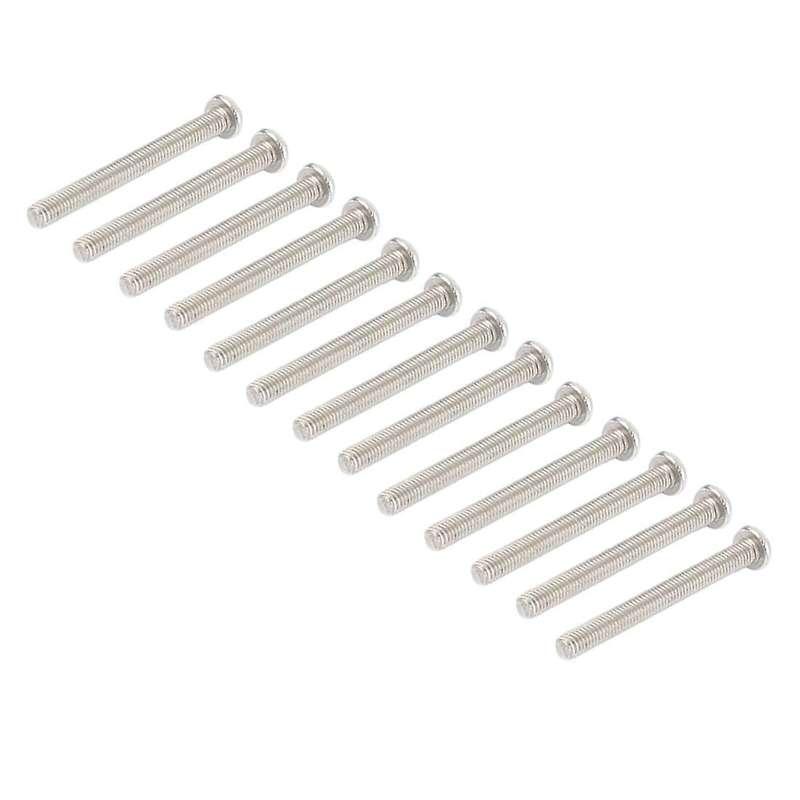M3 X 30mm 304 Stainless Steel Phillips Pan Head Screws Bolt 60pcs
