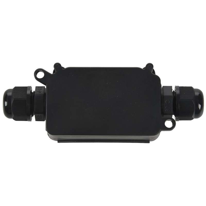 Ip66 2 Cable Black Plastic Connector Gland Electrical Junction Box