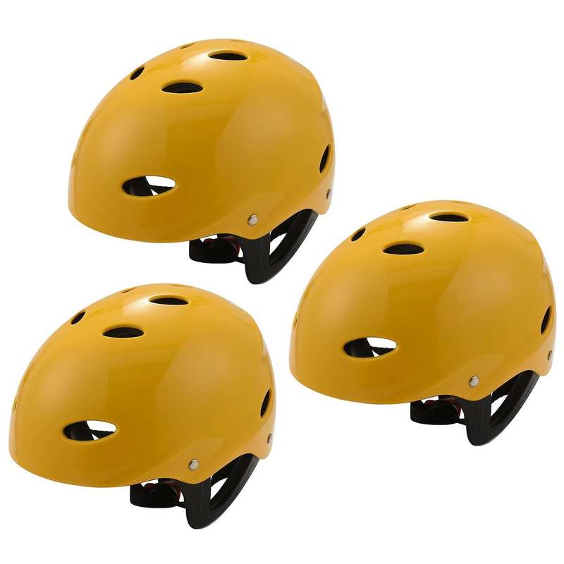 3x Casque Protecteur 11 Trous Respirant Pour Sports Nautiques - Jaune