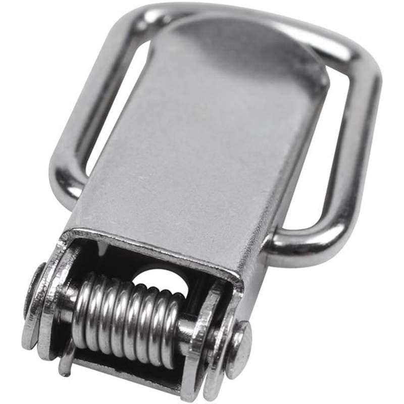 Cabinet Silver Tone Spring Loaded Toggle Switch Latch Hasp 8 Pcs