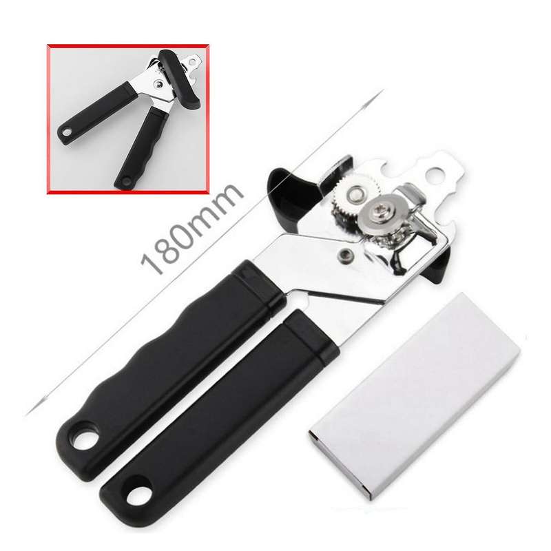 Heavy Duty Iron Tin Can Opener Cutter Comfort Handle Grip Tool
