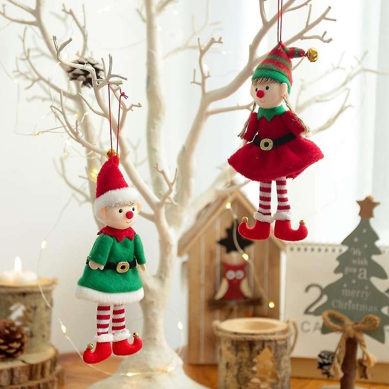 Santa Claus Doll Christmas Tree Decoration for Home Xmas Gifts B