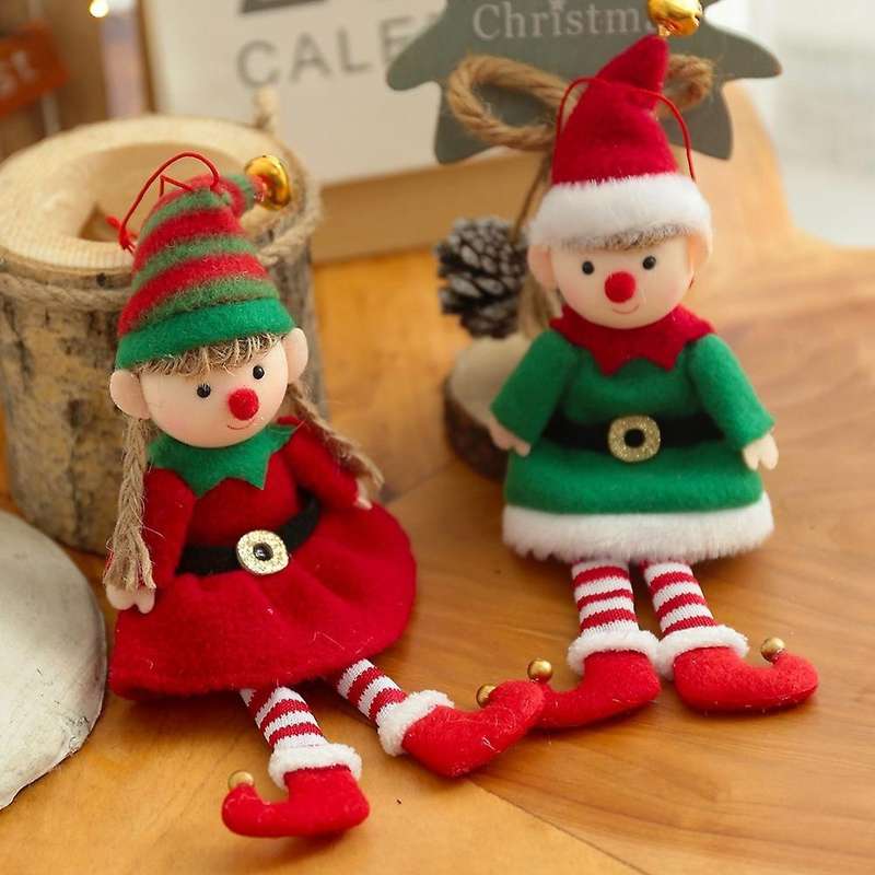 Santa Claus Doll Christmas Tree Decoration for Home Xmas Gifts B