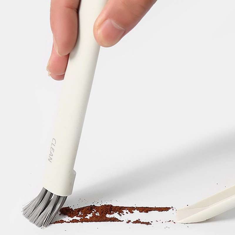 Coffee Machine Crevice Cleaning Brush Plastic Long-handled Bean,black