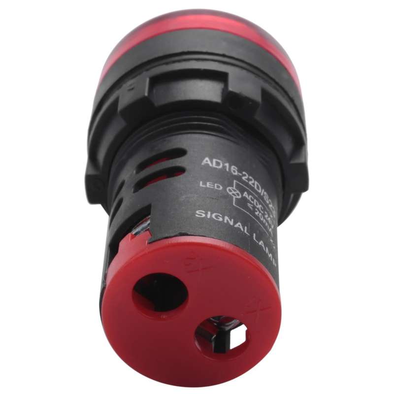 Ac/dc 24v Led Power Indicator Pilot Signal Lamp 22mm Red Light