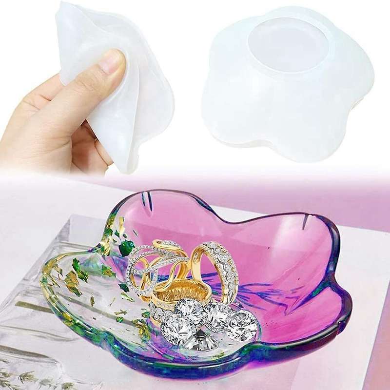 Petal-shaped Dish Storage Silicone Mold Diy Crystal Drop Glue Mold