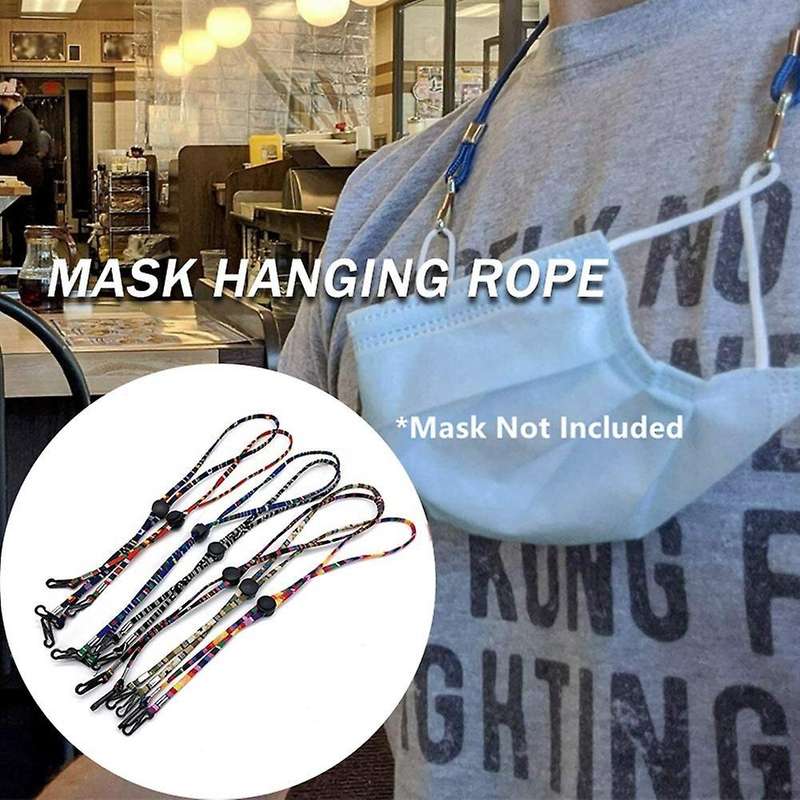 2pcs Adjustable Face Mask Hanging Rope Face Mask Lanyard Anti-lost 1