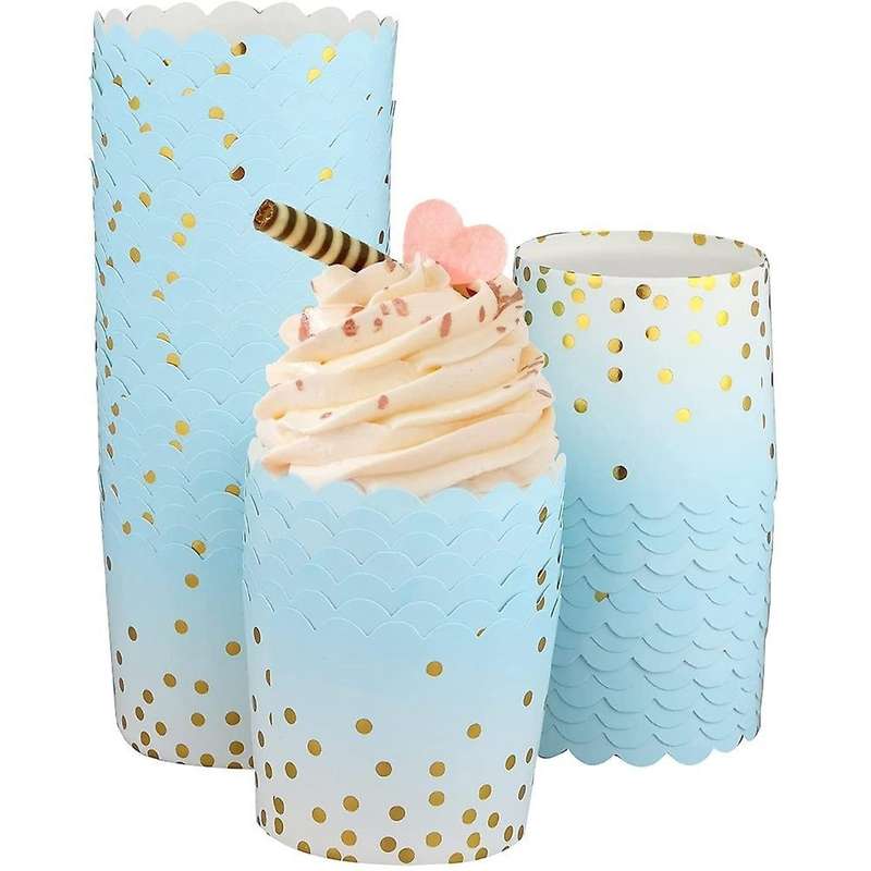 50 Pcs Colorful Greaseproof Paper Baking Cups 5 Oz Cupcake Paper B