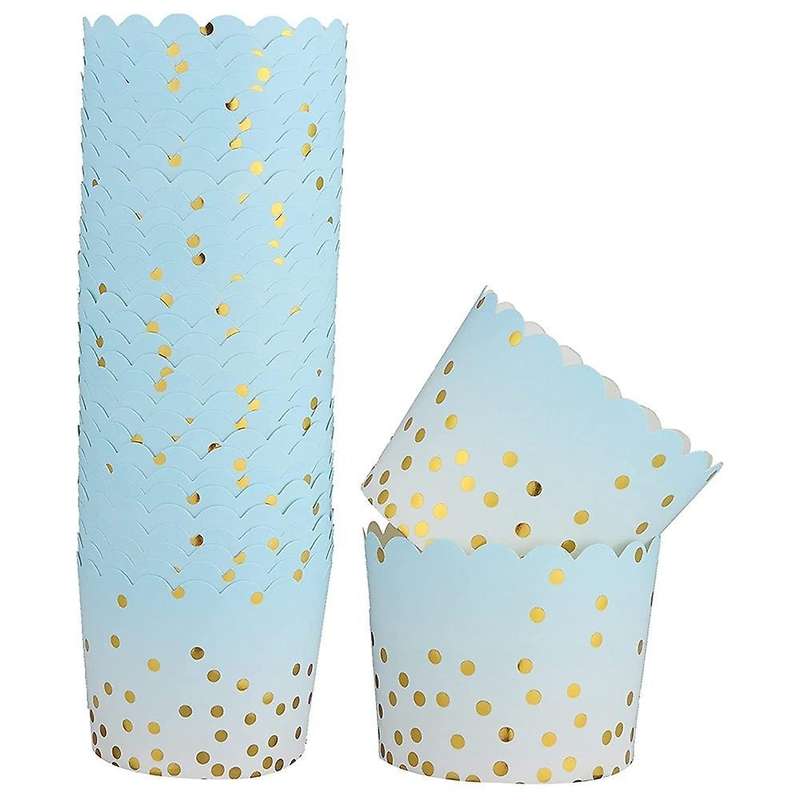 50 Pcs Colorful Greaseproof Paper Baking Cups 5 Oz Cupcake Paper B