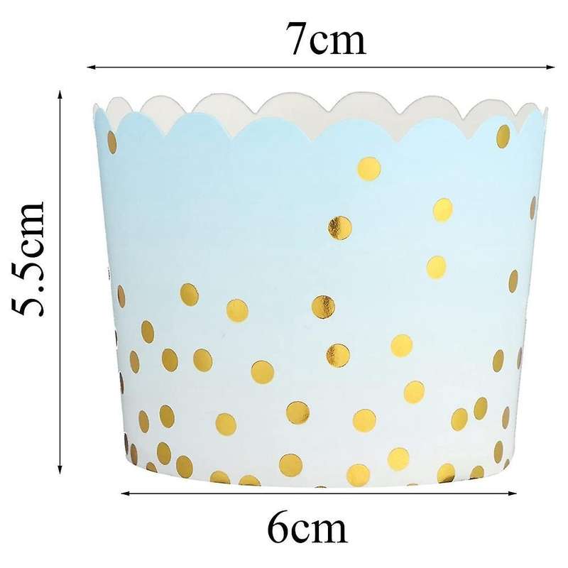 50 Pcs Colorful Greaseproof Paper Baking Cups 5 Oz Cupcake Paper B