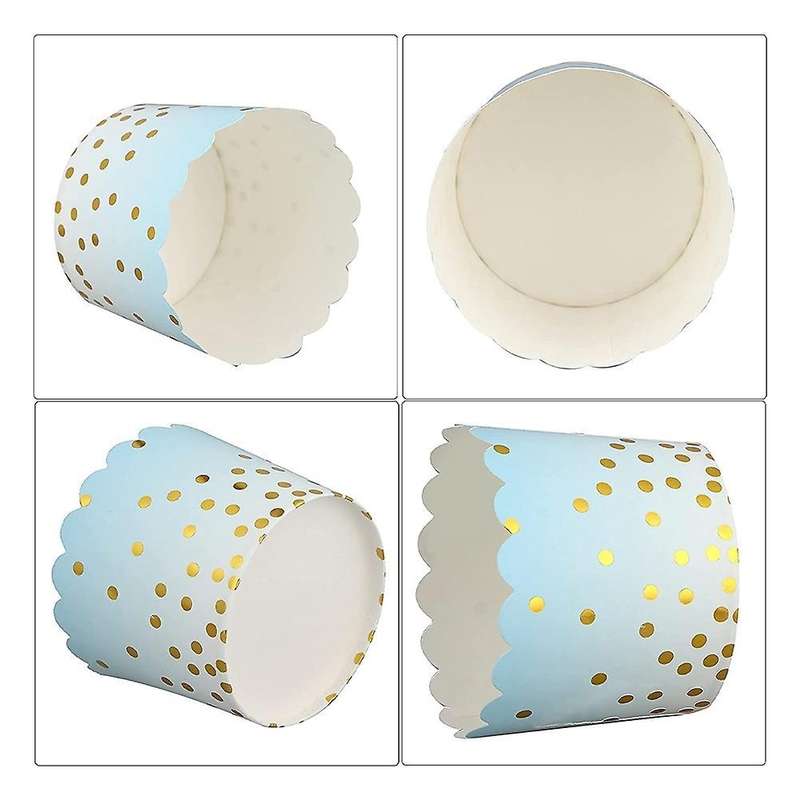 50 Pcs Colorful Greaseproof Paper Baking Cups 5 Oz Cupcake Paper B