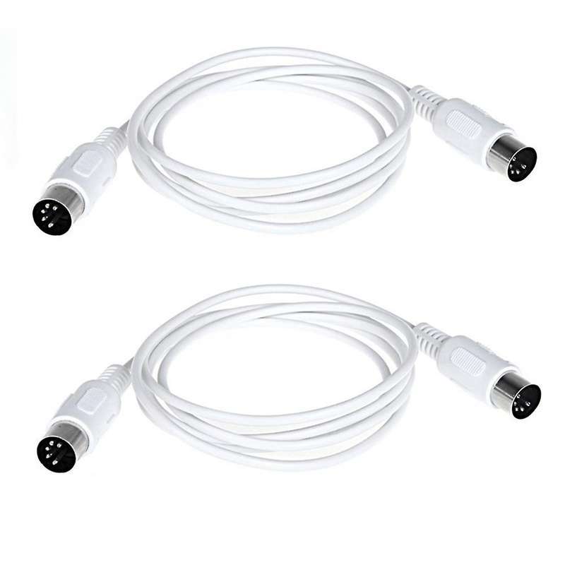 2pcs Midi Extension Cable 5 Pin Male to 5 Pin Male Electric , 1.5m
