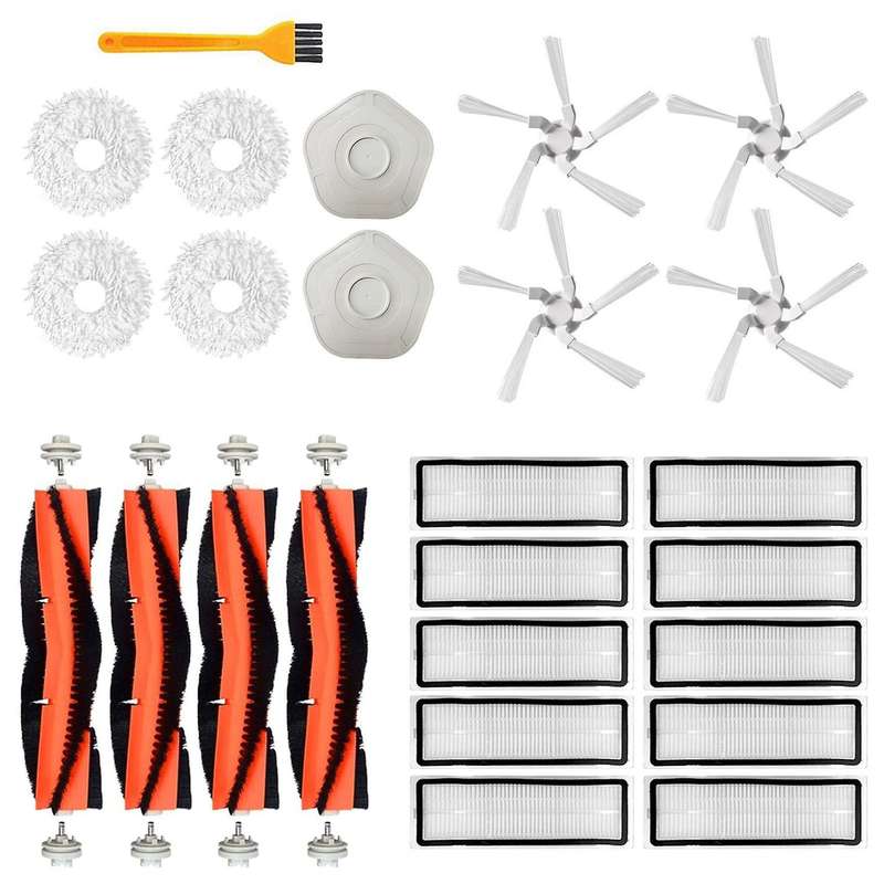 25pcs Vacuum Kits Main Side Brush Hepa Filter Mop Cloth Parts